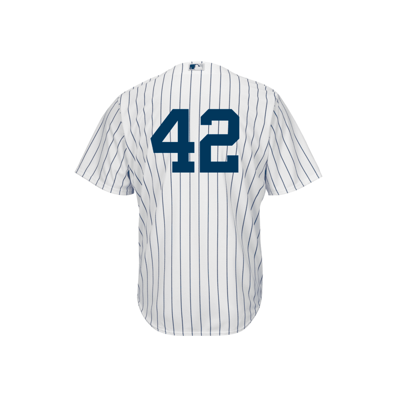 Jonathan Loaisiga's Player-Worn #42 White Pinstripe Jersey